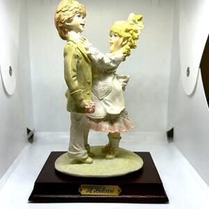Vintage A. Belcari 1984 Boy & Girl "Dear Arnart" Figurine Statue 8" Tall